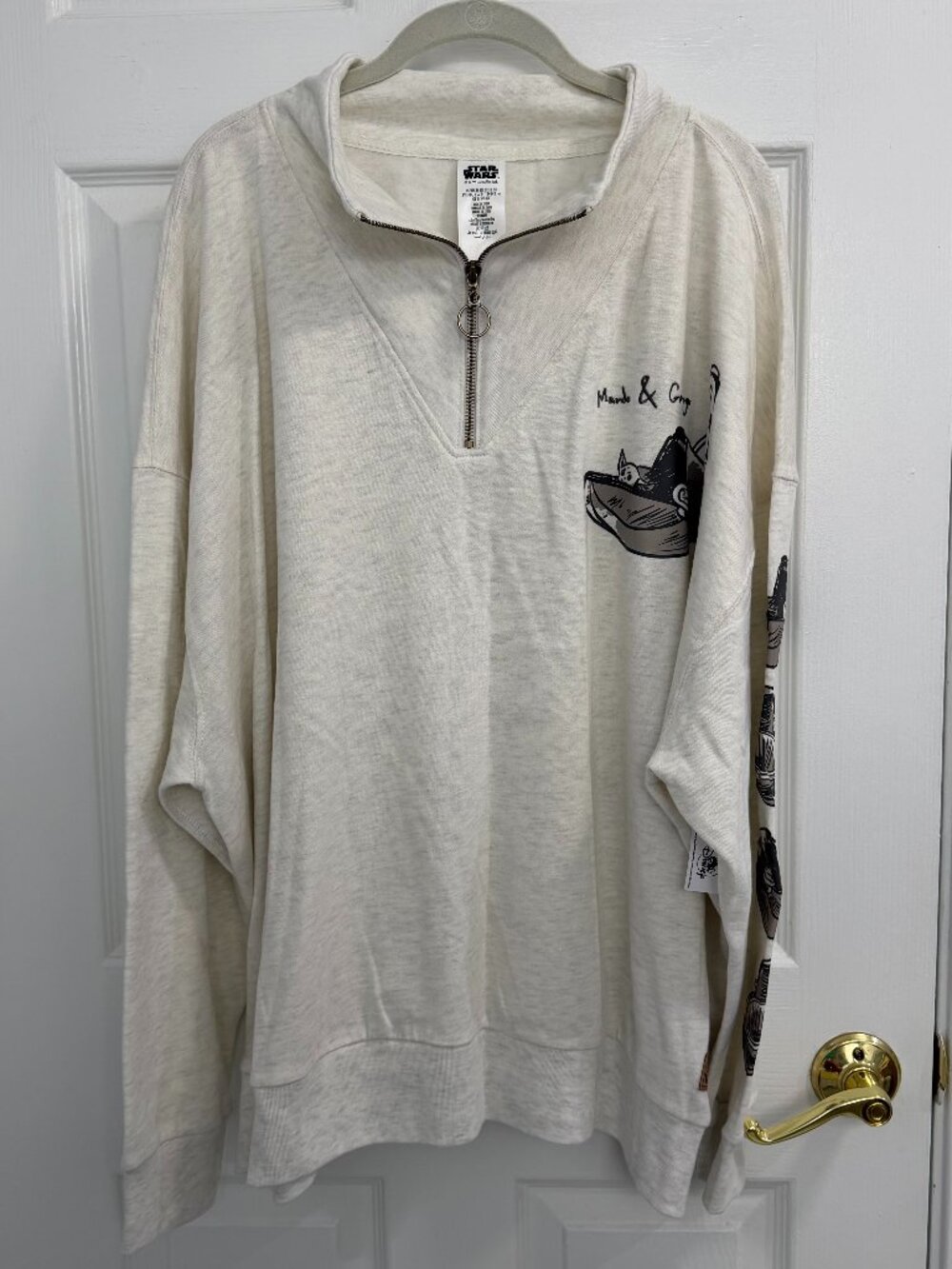The Mandalorian and Grogu Quarter Zip Sweatshirt